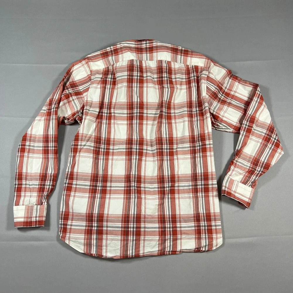 Banana Republic Western Flannel Shirt Mens M Multicolor Plaid Cotton Button Up